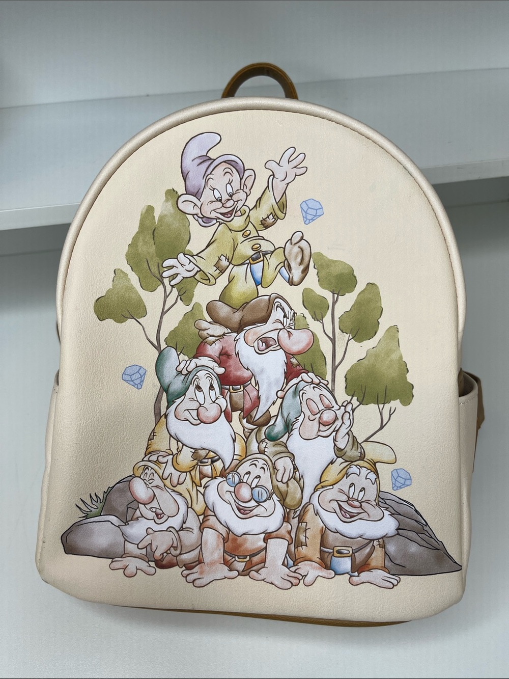 Disney Loungefly  mini Backpack with Seven Dwarfs Illustration
